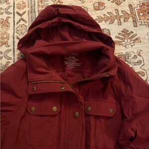 L.L. Bean Red Jacket with Gold Accents